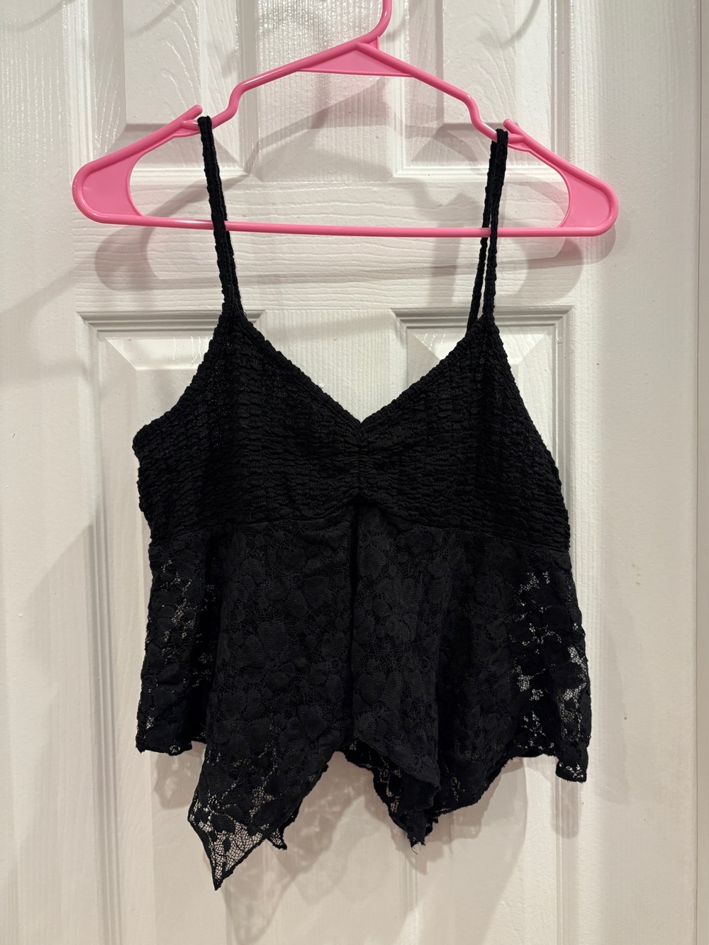 Edikted Black Lace Flowy Tank Top 🫧
